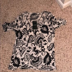 Ralph Lauren black and white floral dress shirt